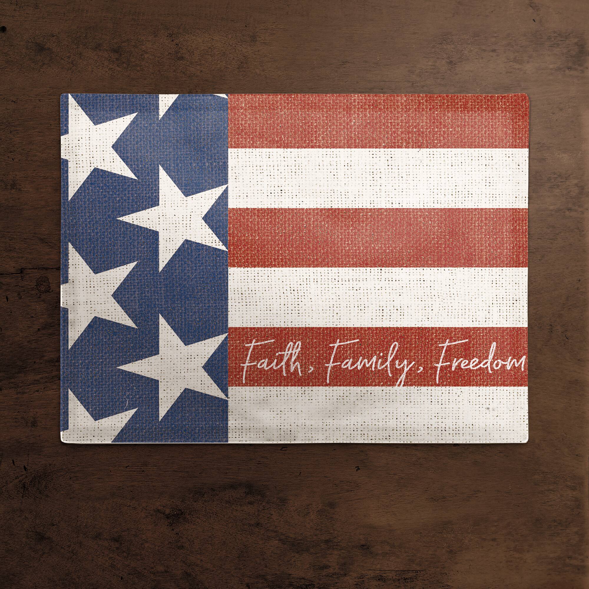 Faith Family Freedom Cotton Twill Placemat